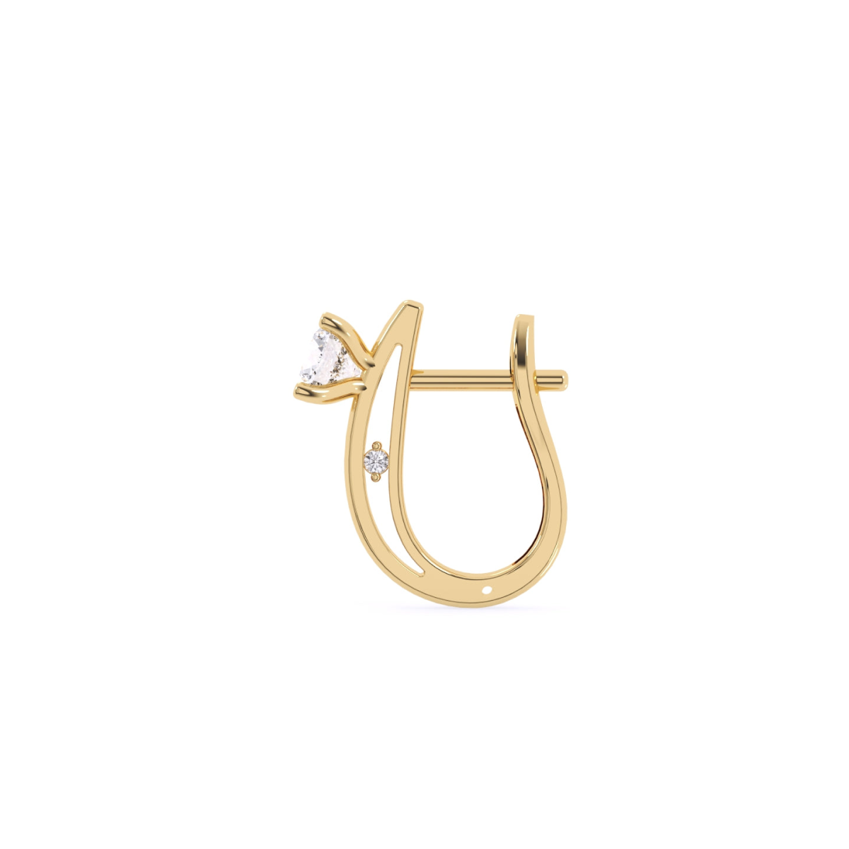 Round Lab Grown Diamond Hoop Earrings